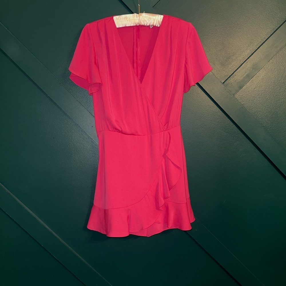 Naked Zebra Hot Pink Wrap-Style Romper